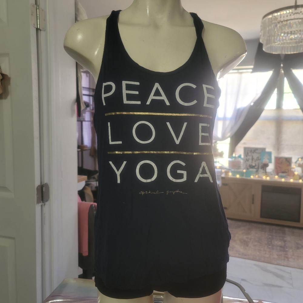 Spiritual Gangster Blue Gold Tank Top